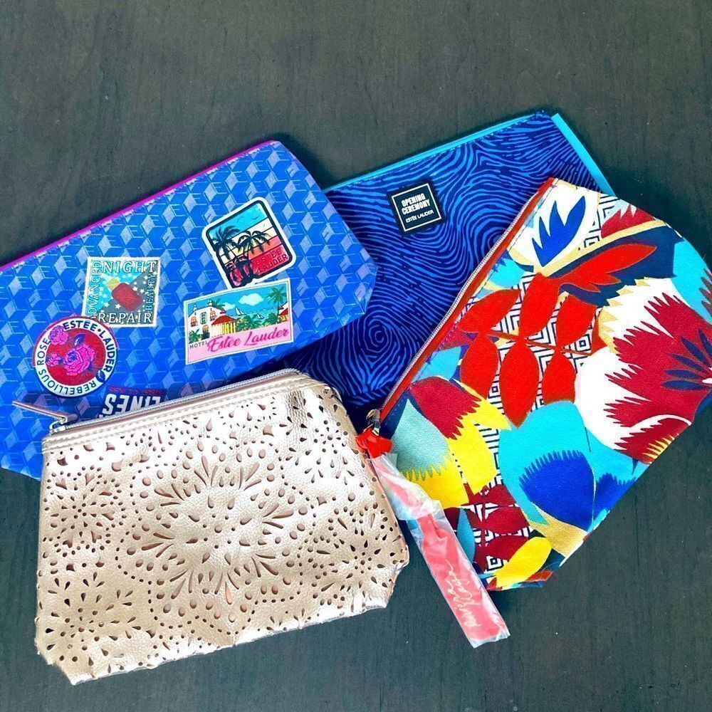 NWT Estée Lauder Travel Toiletry Cosmetic Bags 4-pc Lot
